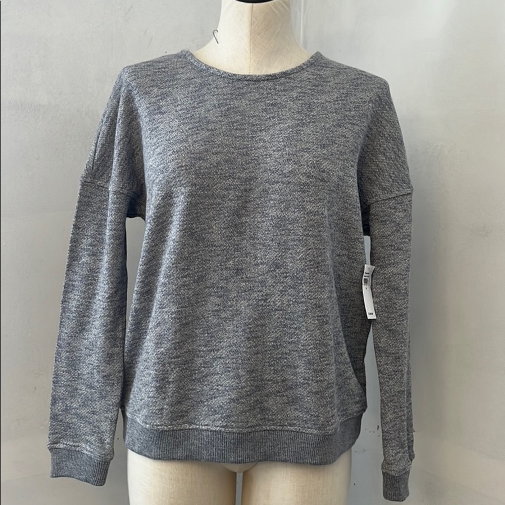 Gap Fit Grey Crewneck Crossed Back Gym Top Shirt